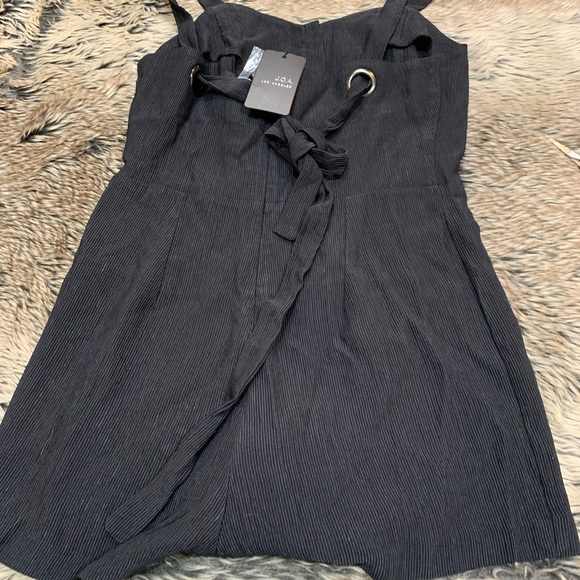 J.O.A Women’s Size Large Sleeveless Button Front Short Romper Black Size L NWT - Picture 3 of 9